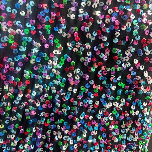 Vintage Stenay Rainbow Sequin Tank Sleeveless Beaded Going Out Size 10 - Picture 5 of 7